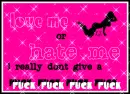 love me or hate me