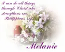 I Can Do All Things - Melanie - Mel