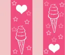 Ice cream and Hearts background