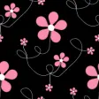 pink and black flowers
