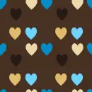 brown and blue heart