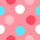 pink, blue polka dot