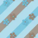 blue stripes and flowers