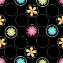 flowers on black background
