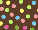 pastel polka dot on brown background
