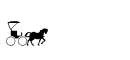 siluette of horse and carrage
