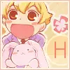 cute boy and his bunny
