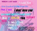 When I First Said