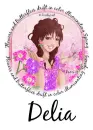 Flowers & Butterflies - Delia