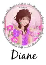 Flowers & Butterflies - Diane