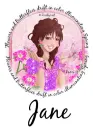 Flowers & Butterflies - Jane