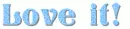 Love it, love, blue, bluetext