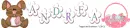 Bunny with flower text - Andrea