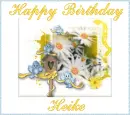 Bluebirds of Happiness for the birthday of Heike