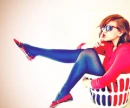 girl in basket