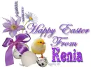 Chick with purple flowers- Kenia