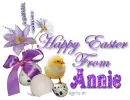 Chick with purple flowers- Annie