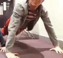 Louis doing push-ups