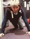 Niall attempting push-ups