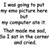 cried in the corner