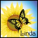 Sunflower And Butterfly - Linda