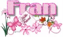 Name in pink Flowers- Fran