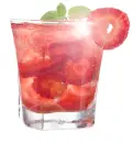 With strawberries