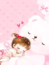 Cute little girl with teddy bear