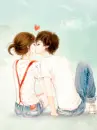 Cute couple kissing