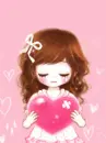 Cute little girl with heart