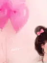 Cute girl with balloons