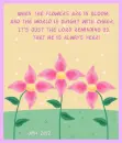 When the flowers are in bloom