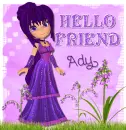 Hello friend purple girl  Ady 
