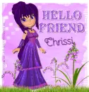 Hello friend purple girl Chrissi