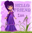Hello friend purple girl Lisa