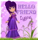 Hello friend purple girl Lynn