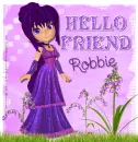 Hello friend purple girl Robbie