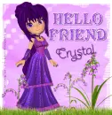 Hello friend purple girl Crystal