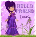 Hello friend purple girl Laura