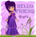 Hello friend purple girl Pami