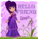 Hello friend purple girl Steph