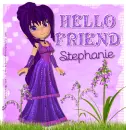 Hello friend purple girl Stephanie