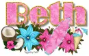 Name in Tropical Flowers- Beth