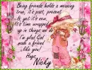 Being Friends - Nicky