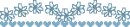 blue flowers line