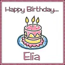 Happy Birthday Cake For Elia