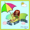 Mel Was Here - Beach Towel - Umbrella