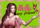 Hello my friend lady with butterfly