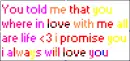 You told me