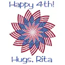 Happy 4th of July - Hugs, Rita